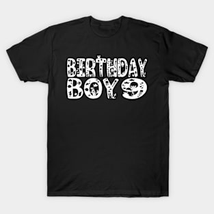 9th Birthday Boy 9 Years Old Fishing Lover Theme Party print T-Shirt